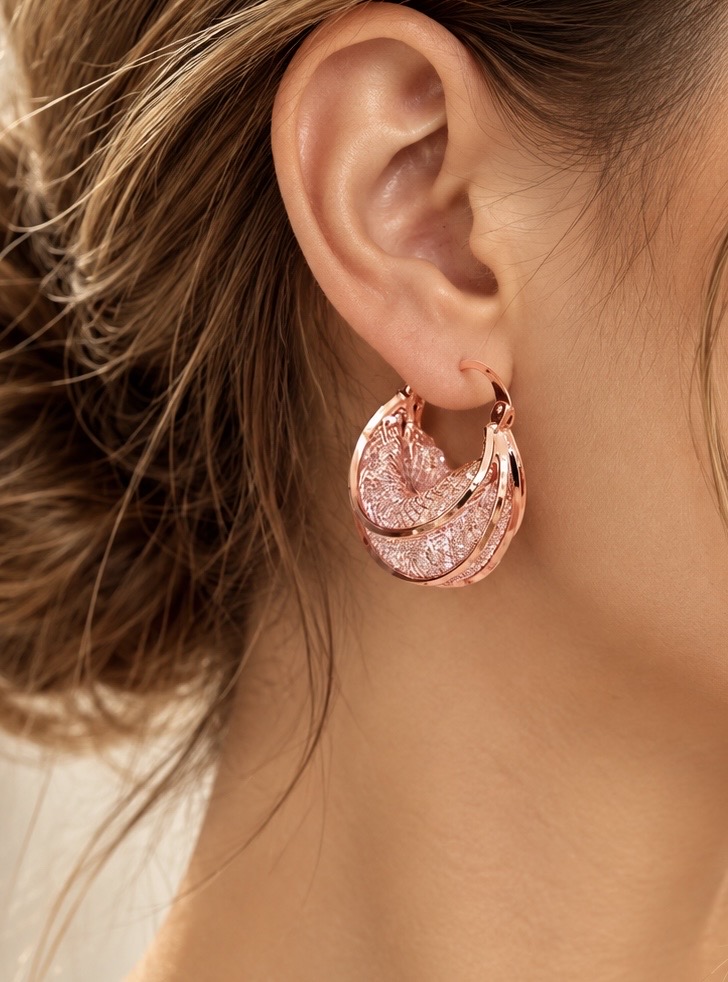 Glittery Rose Gold
