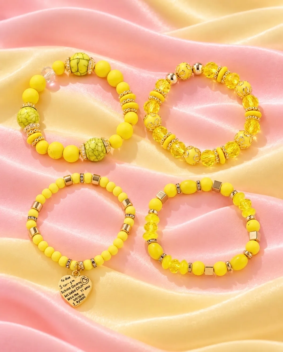 Yellow Bracelets Set