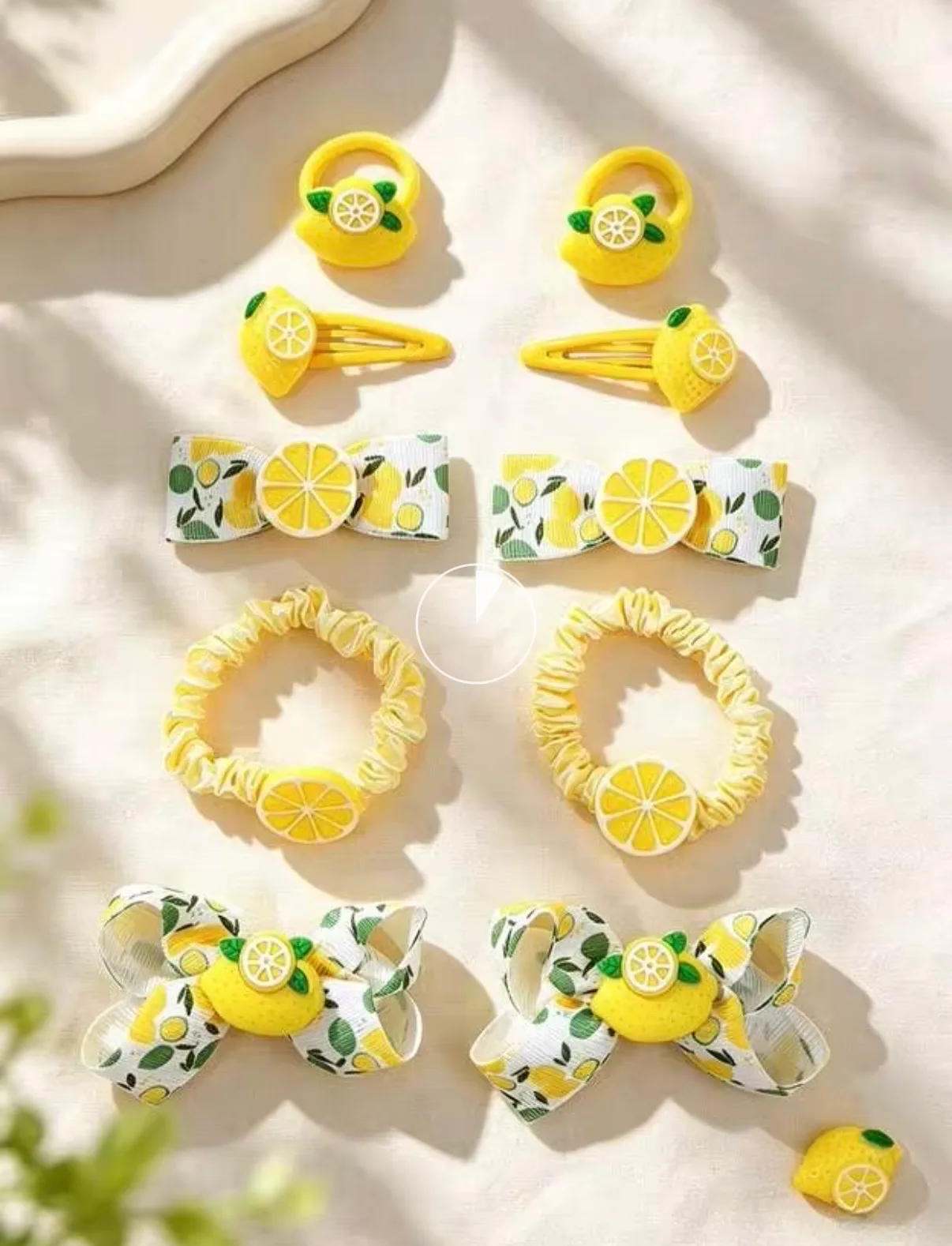 Yellow Lemon Bow Set